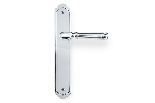 Apollo Design Tuscany Door Handle on Traditional Plate Chrome Plate