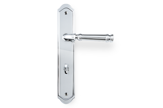 Apollo Design Tuscany Door Handle on Traditional Plate Chrome Plate 256×45mm