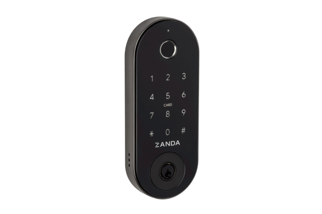 Product picture of the Zanda Stealth Smart Lock Deadbolt 60mm Graphite Nickel 1320.GN on a white background.