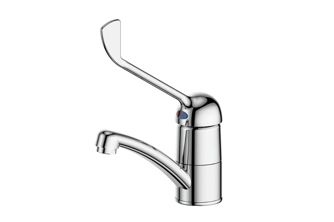 Marketti Blade Healthcare Swivel Basin Mixer in Chrome Plate – healthcare-grade chrome basin mixer for medical and aged care environments