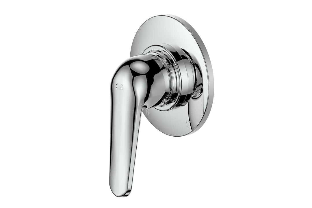 Marketti Blade Shower Mixer in Chrome Plate – traditional chrome shower mixer with 110mm faceplate for all-pressure architectural bathrooms.