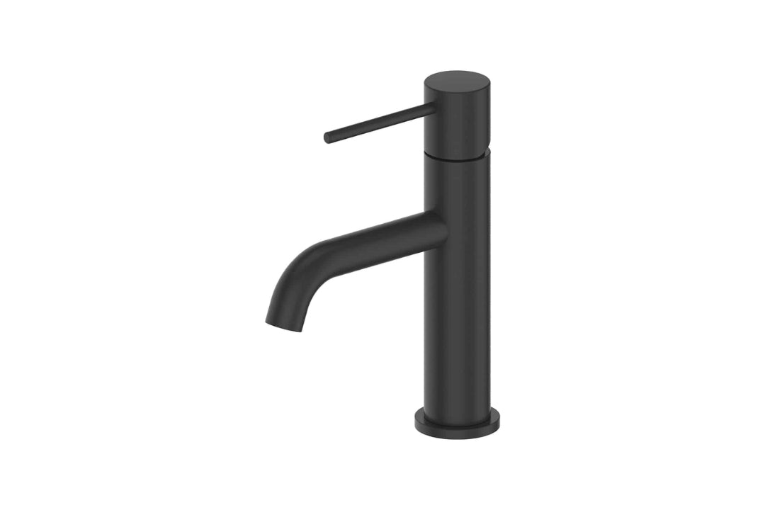 Gisele Basin Mixer in Matt Black – matt black minimalist bathroom mixer for modern architectural designs