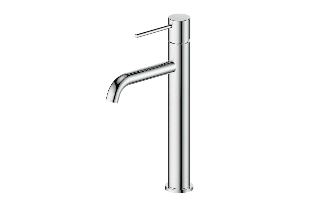 Gisele Tower Basin Mixer in Chrome Plate – chrome tower basin mixer for minimalist architectural bathrooms