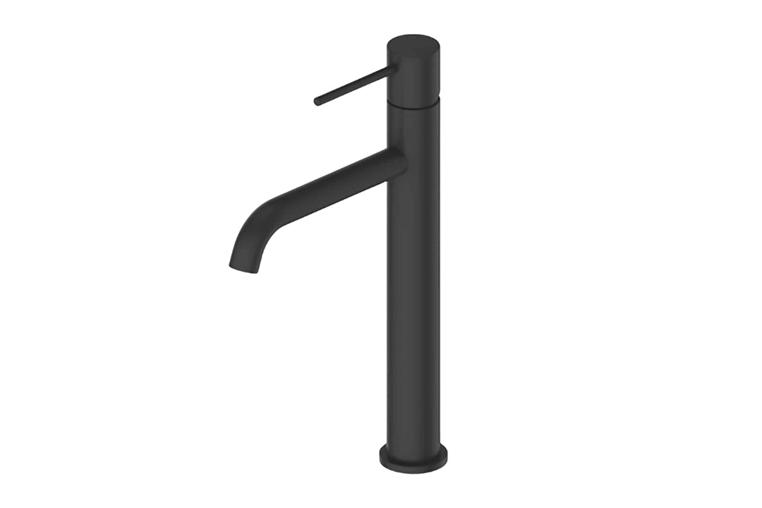 Gisele Tower Basin Mixer in Matt Black – matt black basin mixer tap for modern, architecturally inspired bathrooms