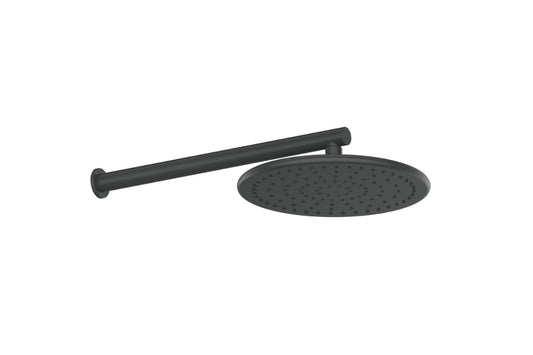 Rocco Wall Shower in Matt Black – matt black minimalist wall shower for high-end architectural bathrooms