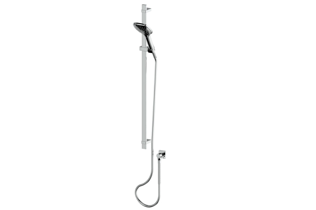 Skyla AirFlo Rail Shower in Chrome Plate – chrome square-profile rail shower for modern interiors
