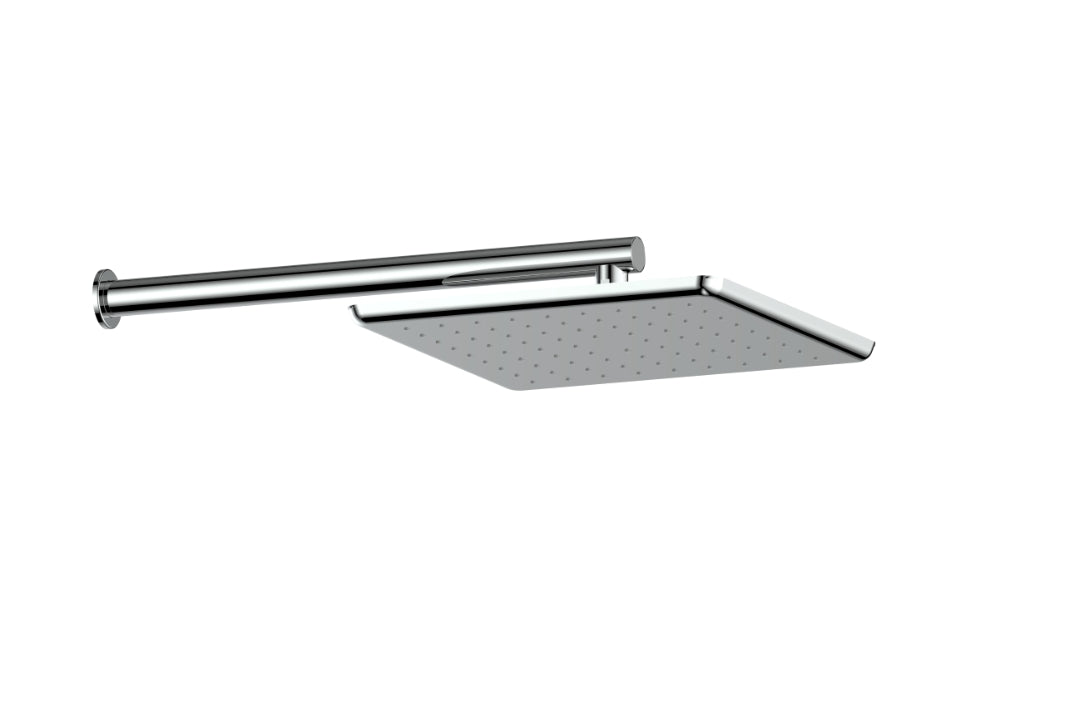 Skyla Wall Shower in Chrome Plate – chrome square wall shower with AirFlo® technology for modern bathrooms