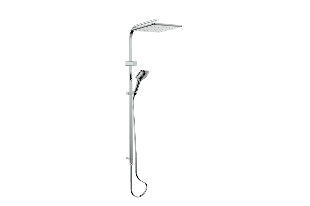 Skyla AirFlo Twin Rail Shower in Chrome Plate finish for modern bathrooms