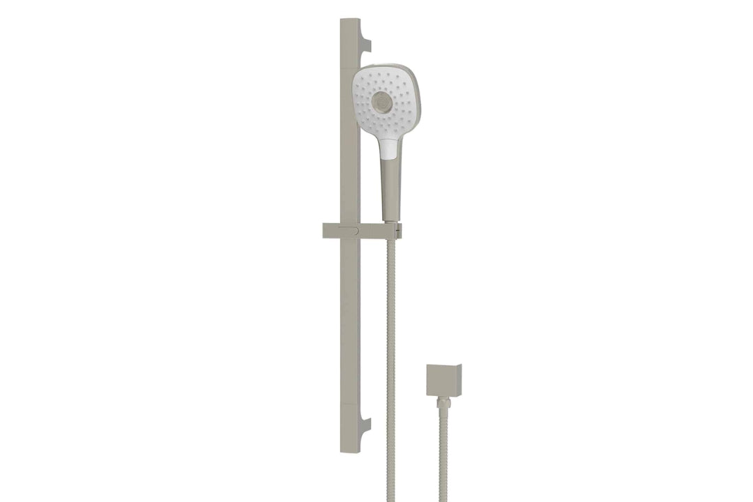Corban Rail Shower in Chrome Plate – chrome finish shower with multi-function handset for contemporary interiors