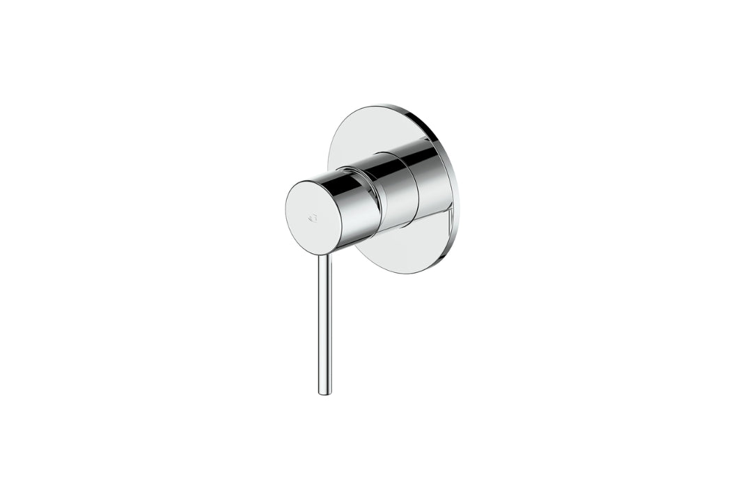 Maci Shower Mixer Trim Set in Chrome Plate – chrome mixer trim set for modern bathroom wall integration