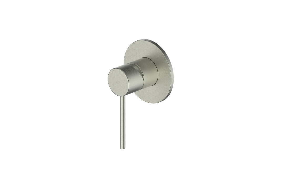 Maci Shower Mixer Trim Set in Brushed Nickel – brushed nickel shower trim plate for minimalist designs