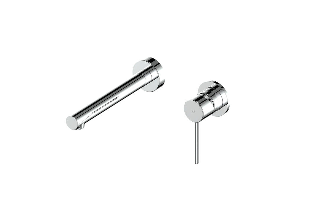 Maci Wall Basin Mixer in Chrome Plate – chrome wall-mounted basin tap for contemporary bathrooms
