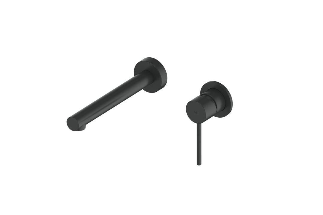 Maci Wall Basin Mixer in Matt Black – matt black wall-mounted mixer for sleek architectural bathroom design