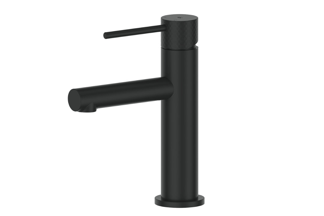 Mika Basin Mixer in Matt Black – matt black basin mixer tap for minimalist architectural bathrooms