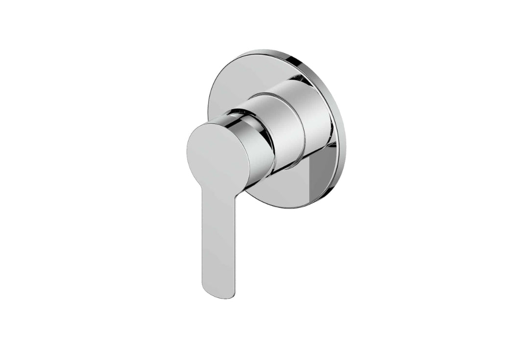 Astro II Shower Mixer Trim Kit in Chrome Plate – chrome shower mixer trim for minimalist bathroom wall installations