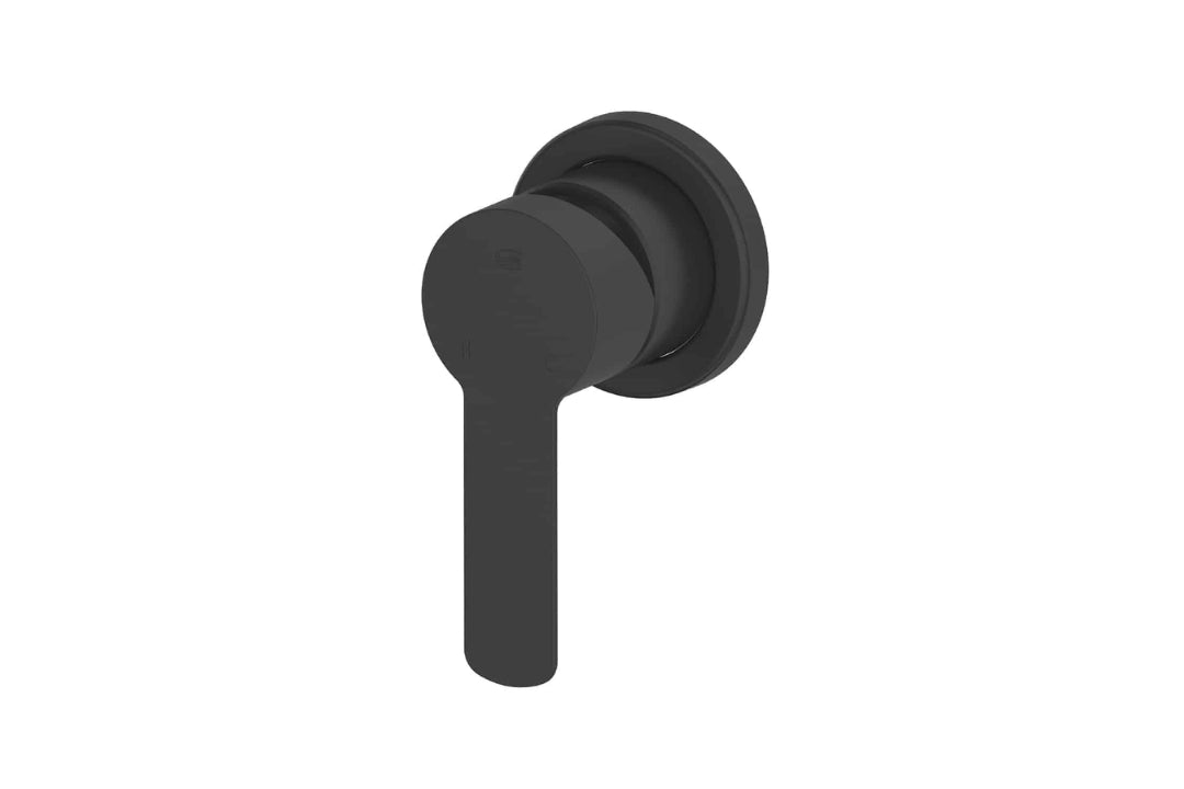Astro II Mini Shower Mixer Trim Kit in Matt Black – matt black minimalist mixer trim for compact luxury bathrooms