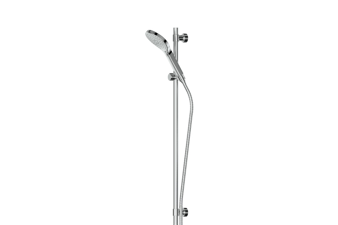 Lavish BubbleJET Rail Shower in Chrome Plate – chrome finish rail shower for contemporary bathrooms