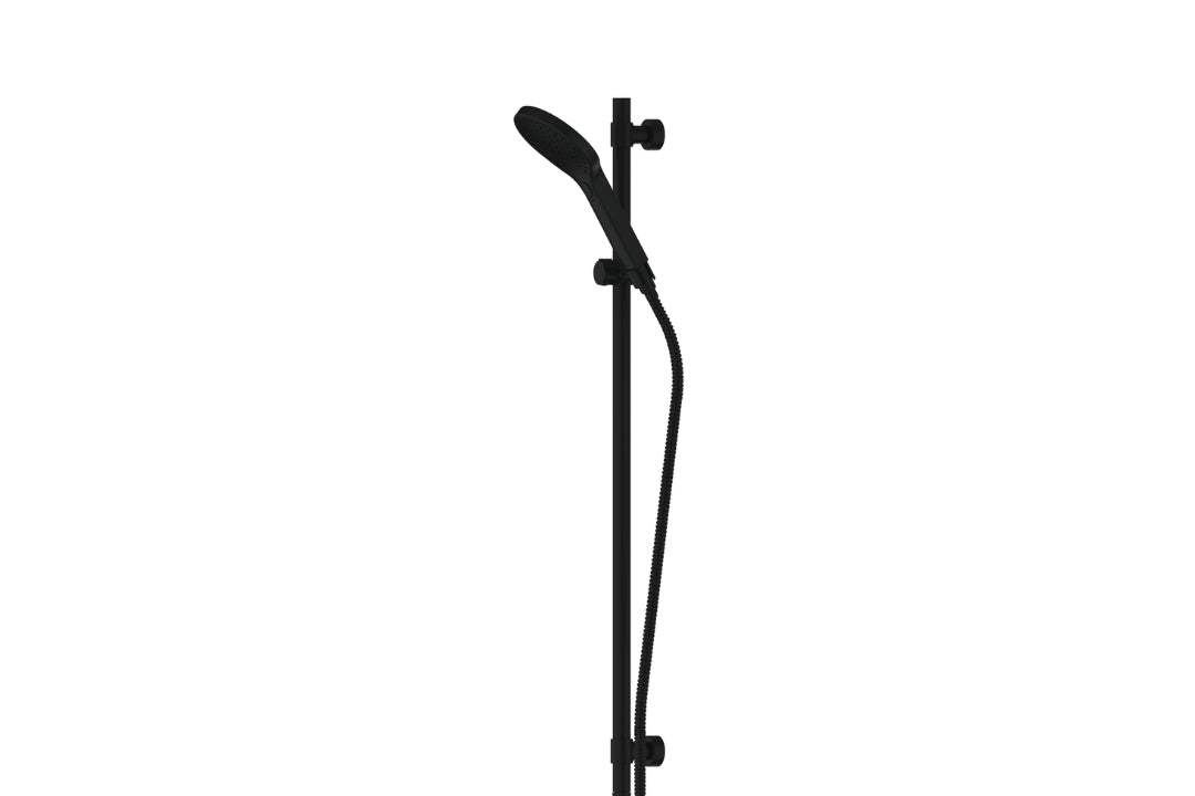 Lavish BubbleJET Rail Shower in Matt Black – matt black architectural rail shower for spa-like bathroom designs