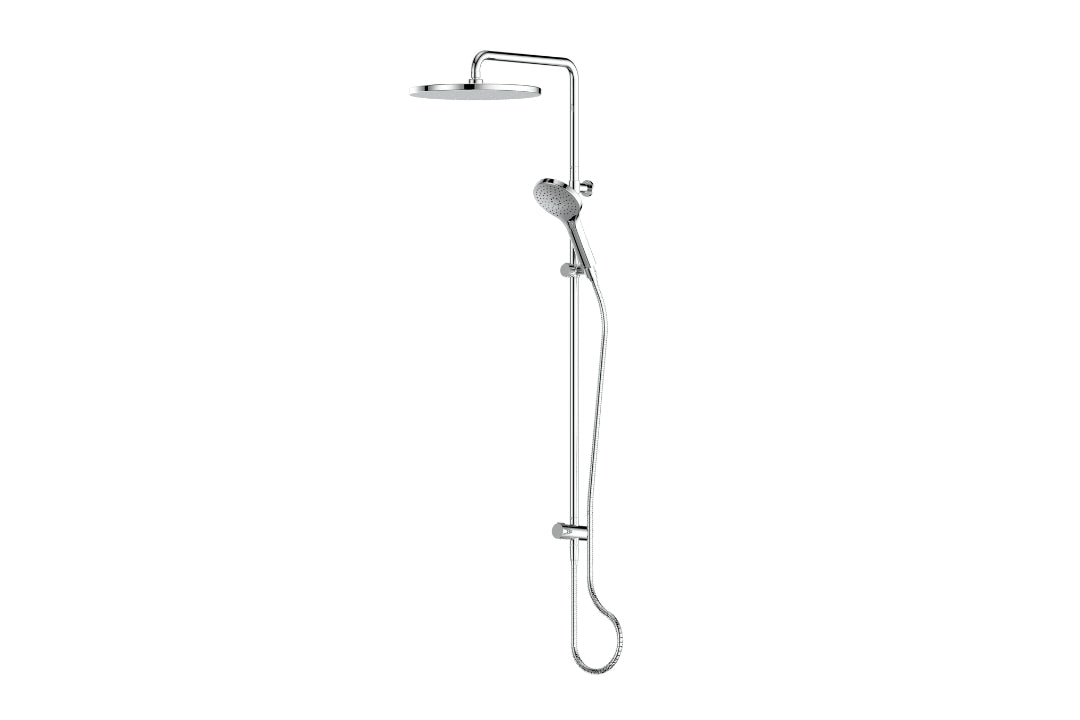 Lavish BubbleJET Twin Rail Shower in Chrome Plate – polished chrome shower with BubbleJET tech