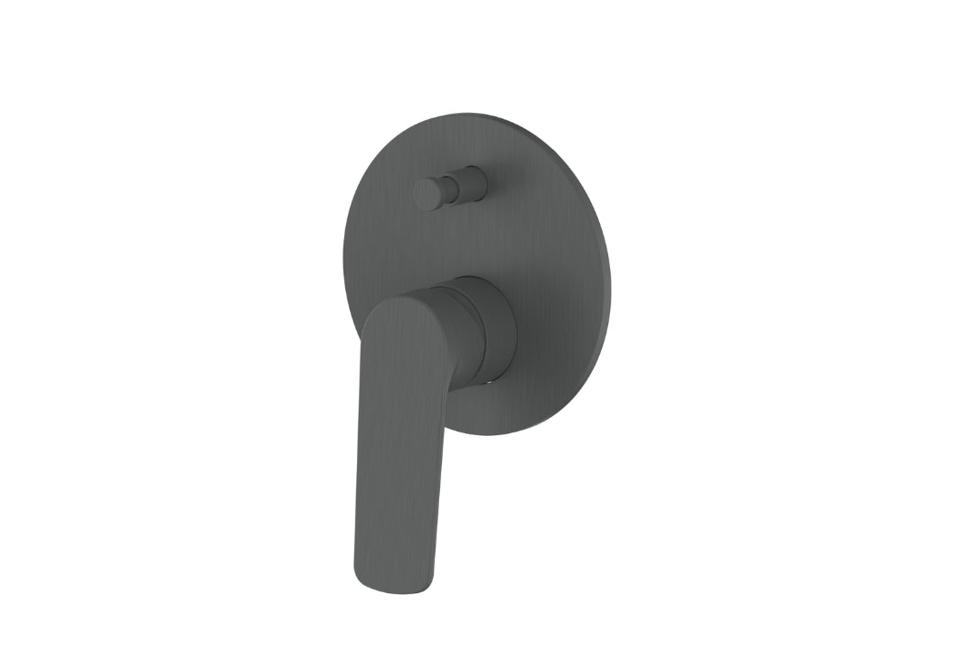 Novi Shower Mixer with Diverter in Gunmetal – gunmetal diverter shower mixer for sleek architectural bathrooms
