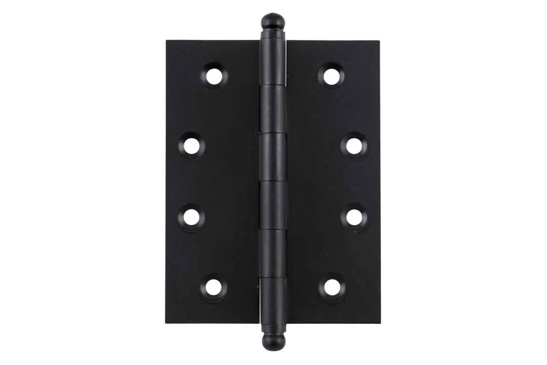 Product picture of the Tradco Hinge Loose Pin Ball Matt Black 100x75mm 2978 on a white background.