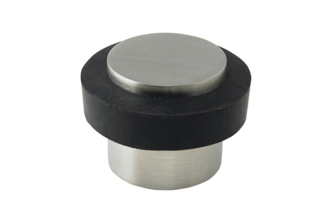 Product picture of the Brushed Nickel Round Floor Door Stop 38mm.