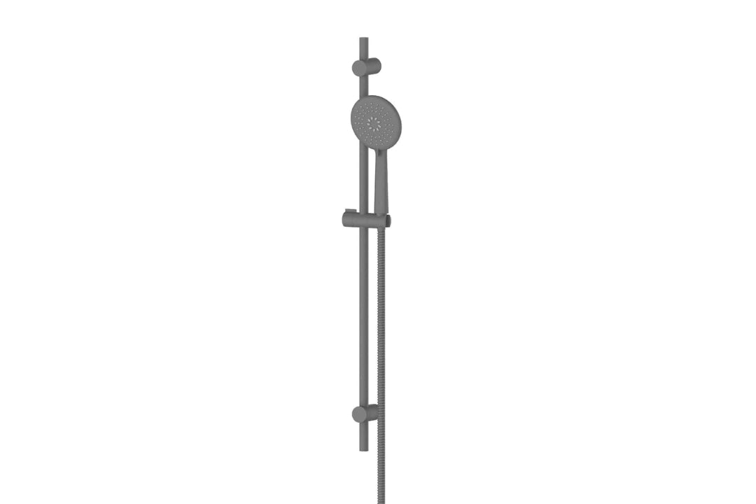 Rocco Adjustable Rail Shower in Gunmetal – gunmetal finish shower for contemporary designer bathrooms