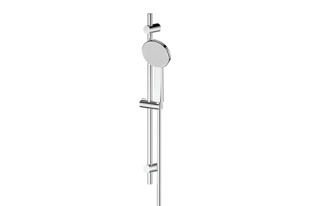 Glide RainBoost Adjustable Rail Shower in Chrome Plate – chrome adjustable rail shower for contemporary bathroom design