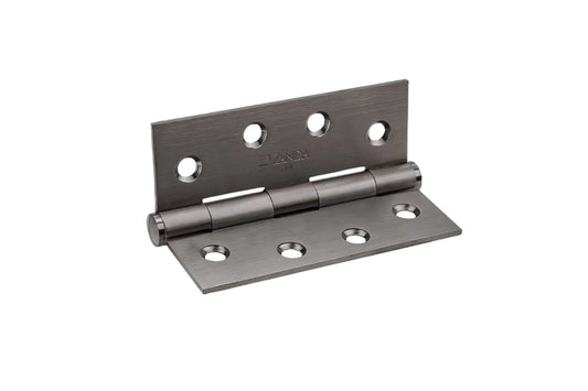 Product image of the 100x75 Zanda Door Butt Hinge Fixed Pin Graphite Nickel on a white background.