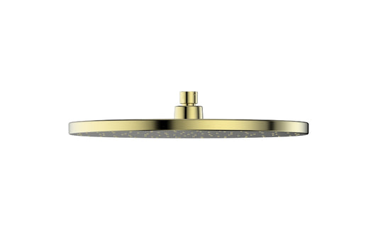 Brushed Brass: Ashmore Overhead Drencher Brushed Brass – 305mm BubbleJET spa shower for luxury bathrooms