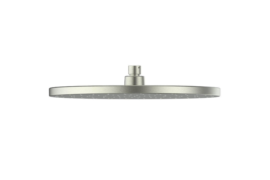 Brushed Nickel: Ashmore Overhead Drencher Brushed Nickel – premium 305mm round drencher with air-infusion shower spray