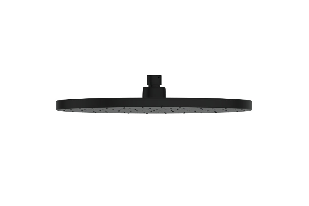 Matt Black: Ashmore Overhead Drencher Matt Black – bold 305mm round spa drencher for contemporary bathrooms