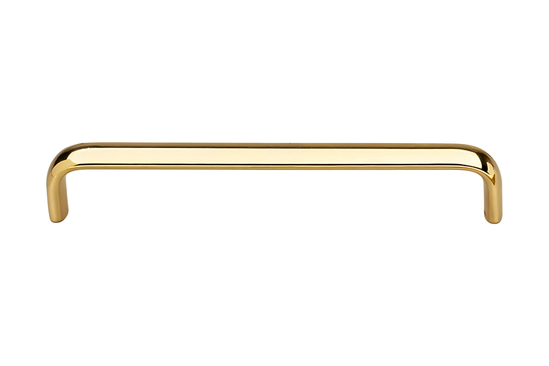Kethy Trumpet Cabinet Handle in Polished Brass Gloss – Elegant brass pull handle for high-end cabinetry.