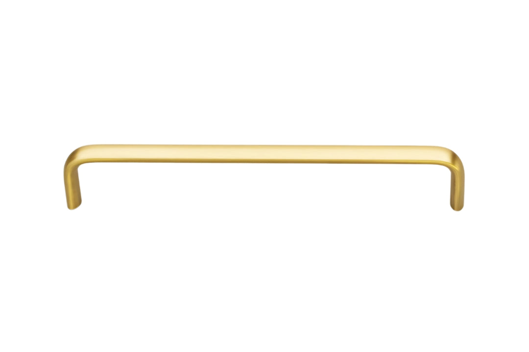 Kethy Trumpet Cabinet Handle in Matt Brass – Luxury cabinet pull handle for modern kitchens and wardrobes.