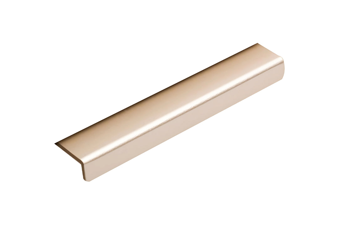 Kethy Modena Matt Champagne Edge Pull DL2132/300A-CMP – modern cabinet lip pull handle for kitchens, bathrooms, and custom joinery.