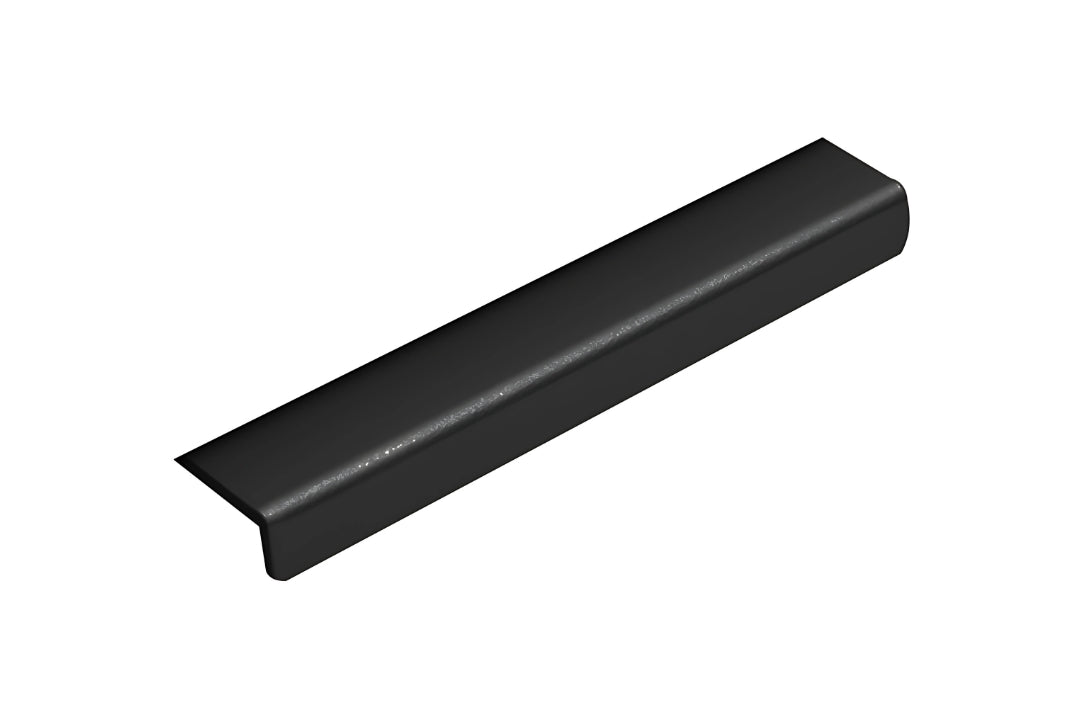 Kethy Modena Matt Black Edge Pull DL2132/300A-MBK#4 – minimalist lip pull handle for modern kitchen and cabinetry.