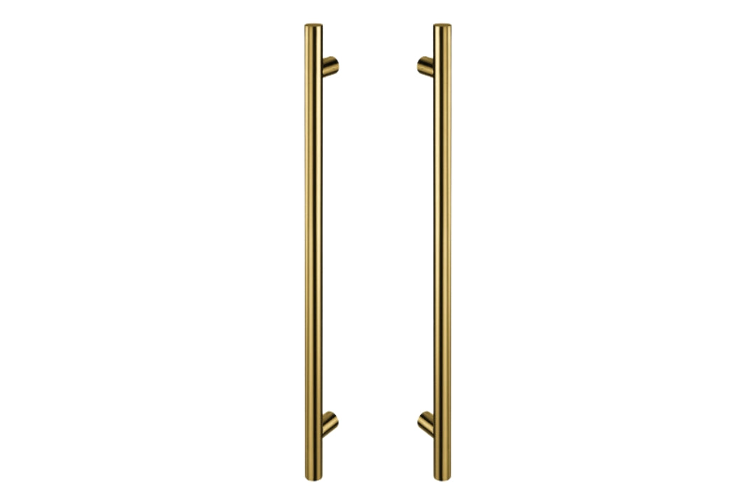 Product image of the IN.07.286.D.30.600.TG Monza Pull Handle Satin Brass 600mm Pair on a white background.