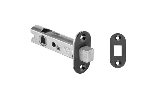 Product picture of the Matt Black Privacy Bolt on a white background.