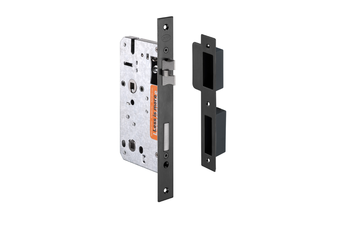 JNF Titanium Black PVD Privacy Mortice Lock 78mm IN.20.896.TB