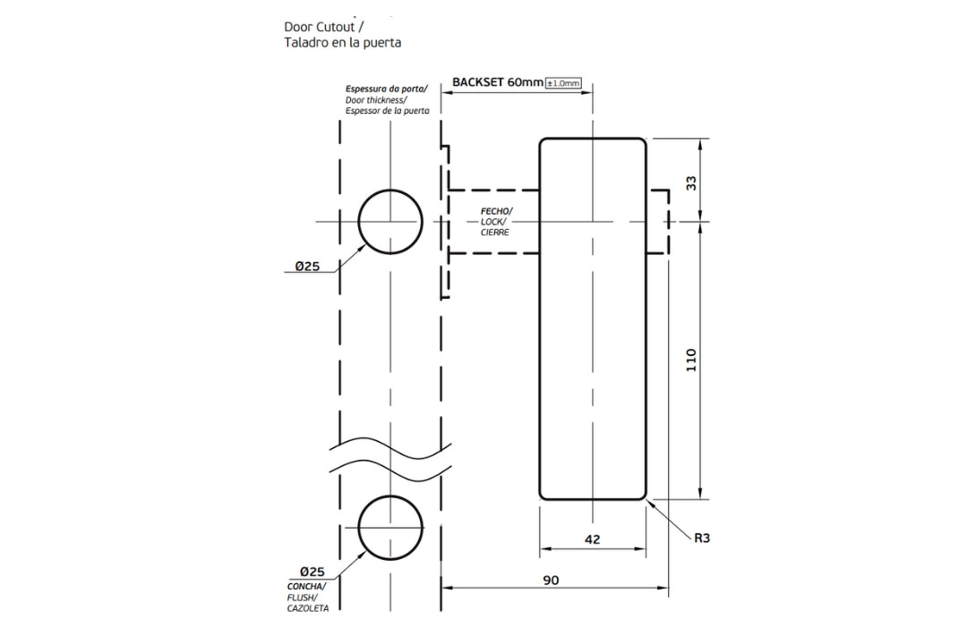 JNF Rectangle Sliding Door Kit
