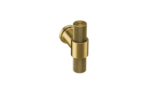 Product picture of the IN.22.152.16.KN.TG Monaco PVD Titanium Gold Cabinet T Knob on a white background.