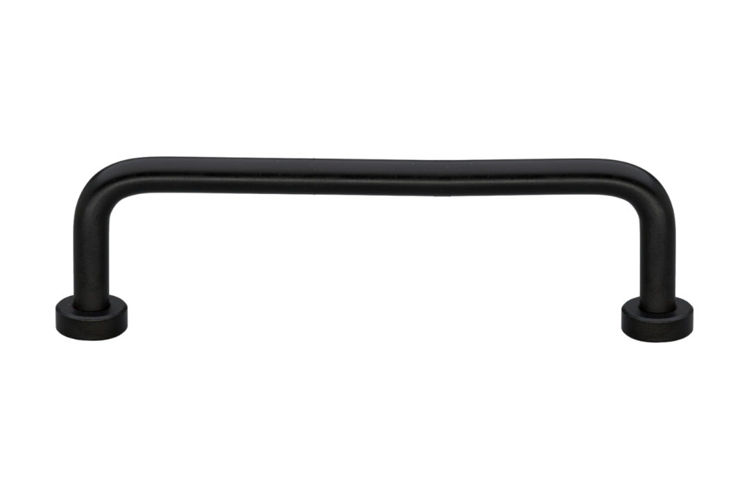 Kethy Lounge D Pull Cabinet Handle in Matt Black – Sleek black pull handle for contemporary cabinetry.