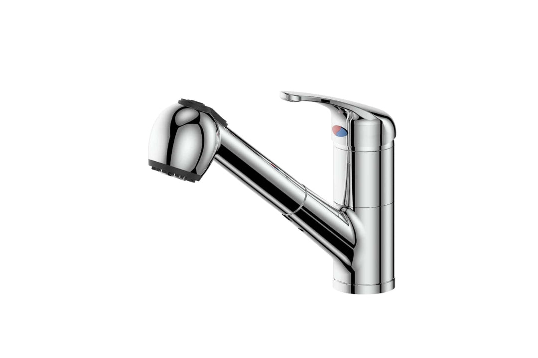 Regency Pull-Out Sink Mixer in Chrome Plate – pull-out kitchen mixer with dual spray for architectural kitchens
