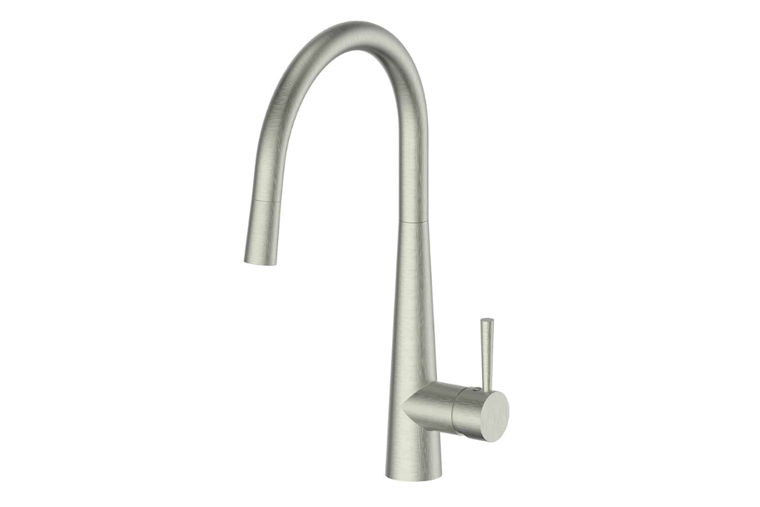 Galiano Pull-Down Sink Mixer in Brushed Nickel – sleek kitchen mixer with pull-down spray for architects