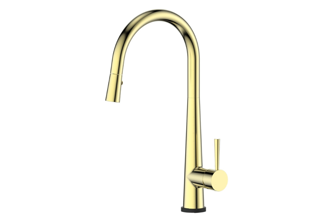 Galiano KONTACT® Sink Mixer in Brushed Brass – pull-down kitchen tap for architectural kitchens