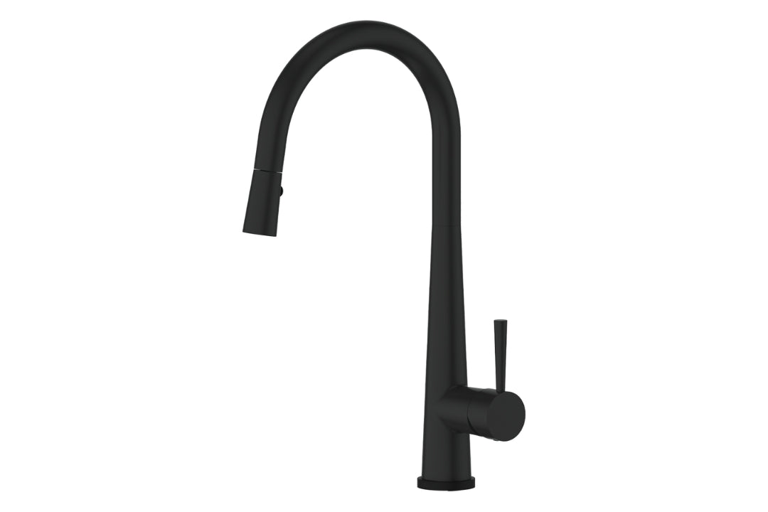 Galiano KONTACT® Sink Mixer in Matt Black – touch-on kitchen mixer with smart features