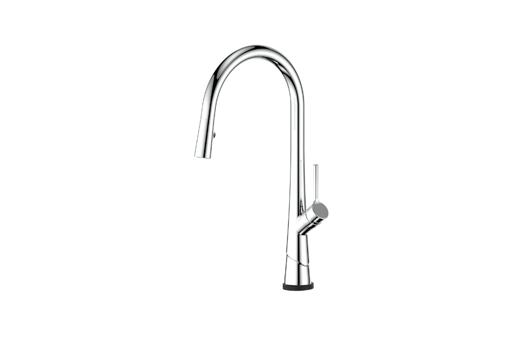 Lustro Kontact Pull-Down Sink Mixer in Chrome Plate – WELS 5 Star kitchen mixer with dual spray