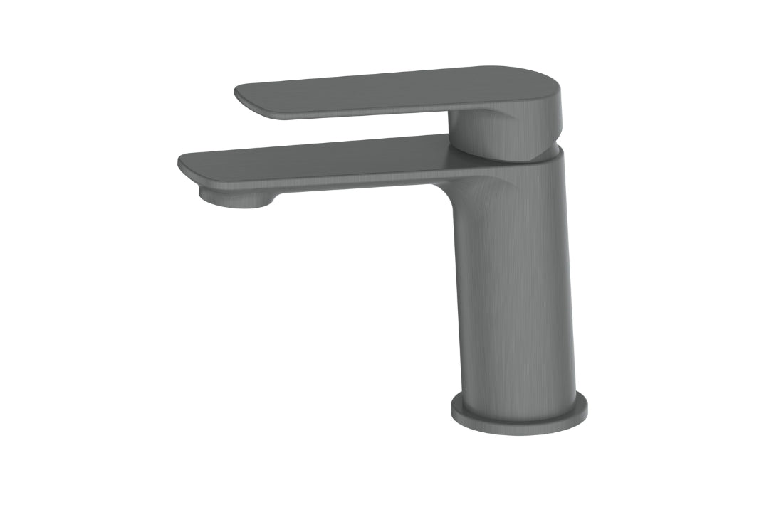 Novi Basin Mixer in Gunmetal – sleek gunmetal mixer tap for contemporary bathroom projects