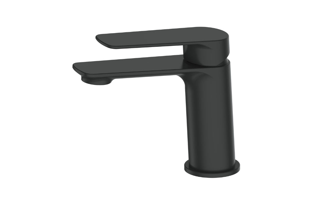 Novi Basin Mixer in Matt Black – minimalist black basin mixer for architect-designed bathrooms