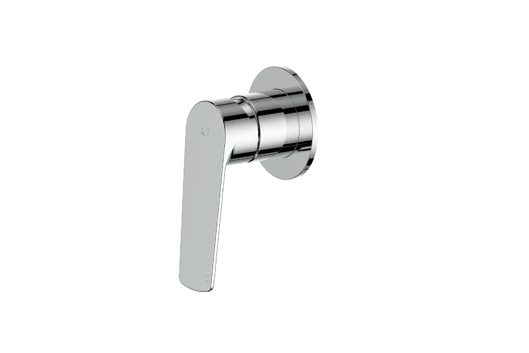 Novi Shower Mixer in Chrome Plate – chrome shower mixer with round plate for contemporary bathrooms